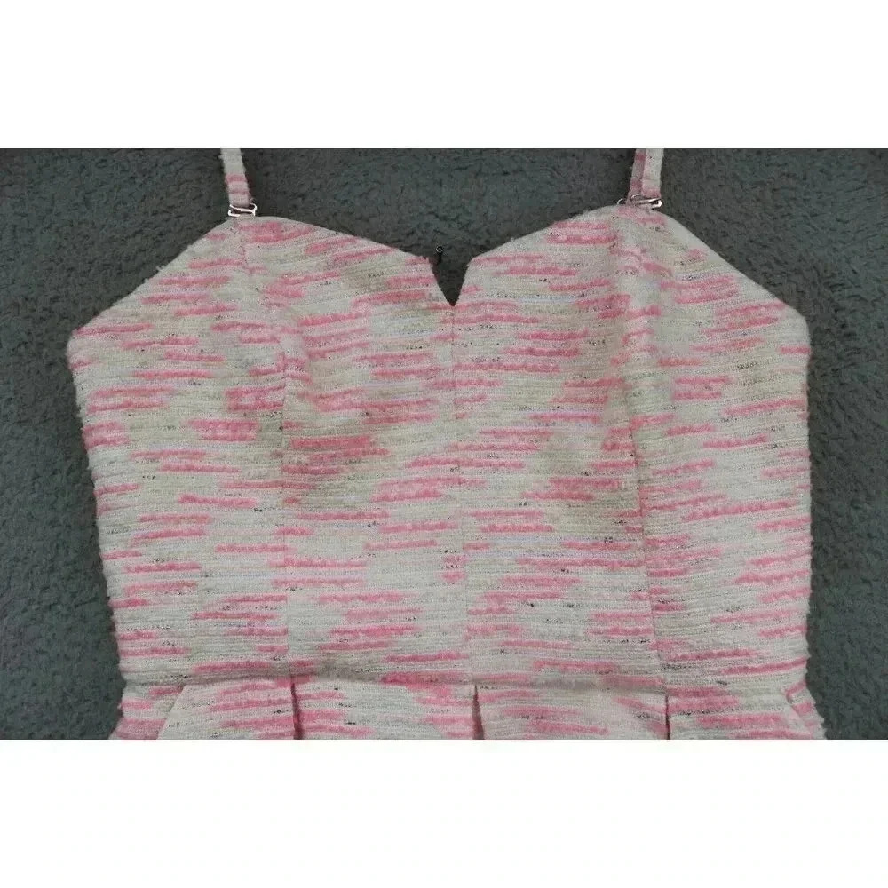 Moulinette Soeurs-Anthropologie-Pink/Rose Textured Dress-Size 8-New w/Tags
